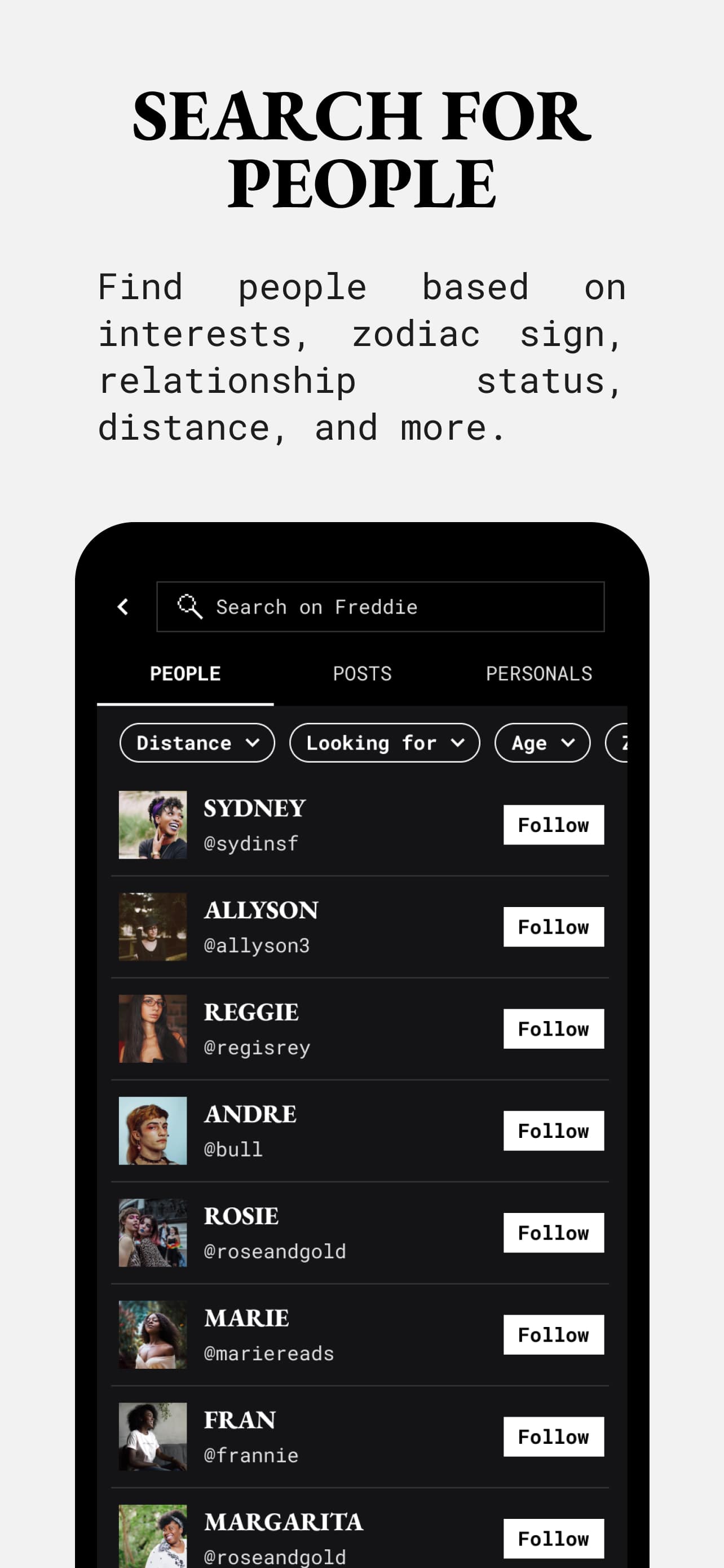 Freddie app screenshot